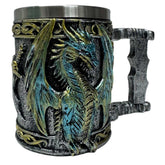 Blue Dragon Tankard – Arcane Storm Mug with Stainless Steel Liner
